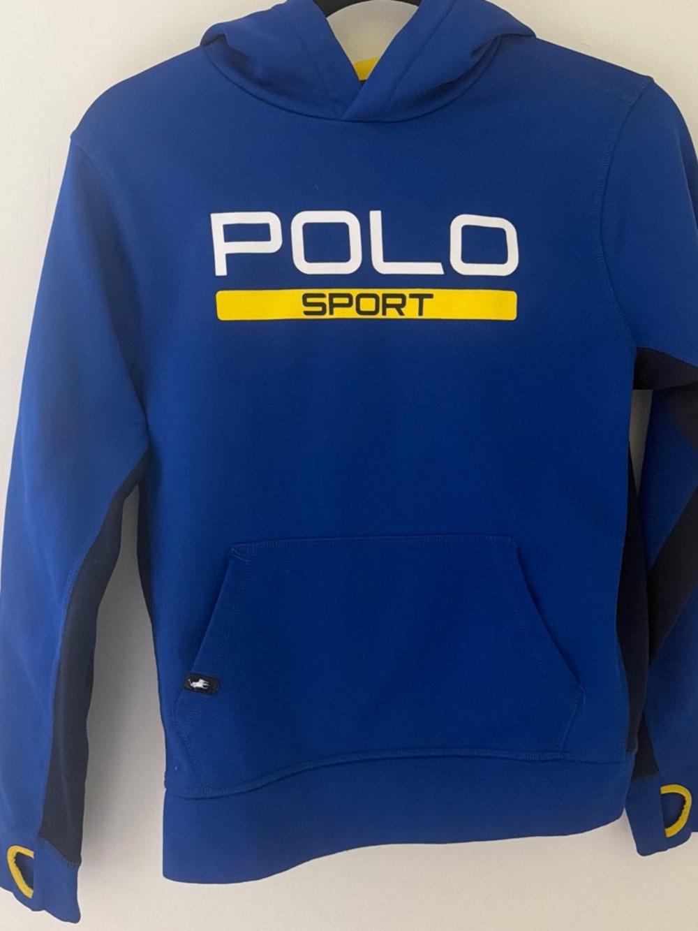Polo by Ralph Lauren Blue Hoodie with Yellow Accent